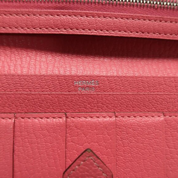 HERMES Bearn Pink Leather Wallet 936-041625 - Picture 11 of 12